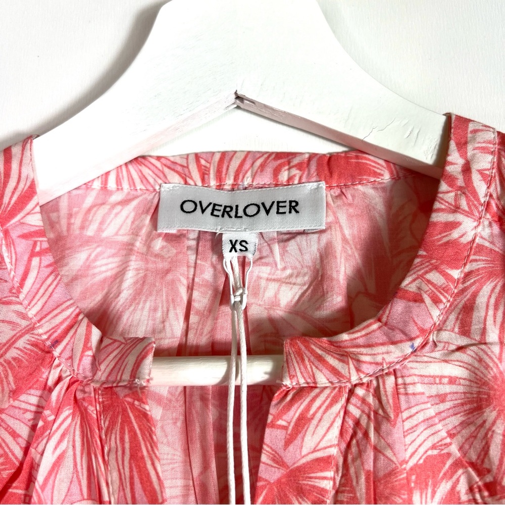 NWT OVERLOVER Cameron Top In Palms Coral Size XS - Picture 6 of 12